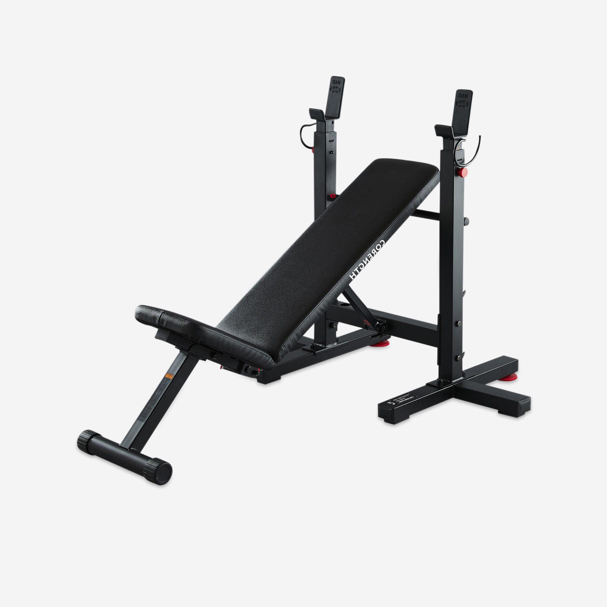 CORENGTH Banc De Musculation Avec Chandelles Pliables, Inclinable - Bench Press Fold