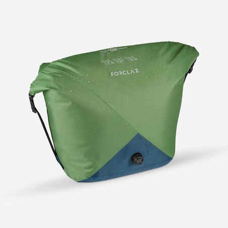 Bolsa de compresión impermeable para trekking de viaje Forclaz verde