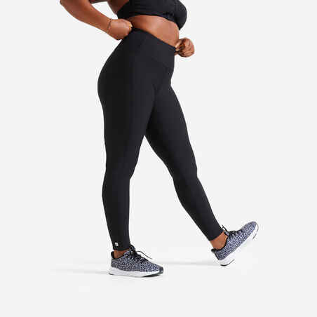Leggings de fitness con bolsillo para Mujer Domyos 120 negro.