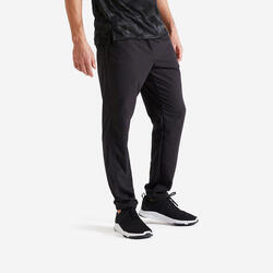 Ademende basic fitnessbroek voor heren regular fit zwart