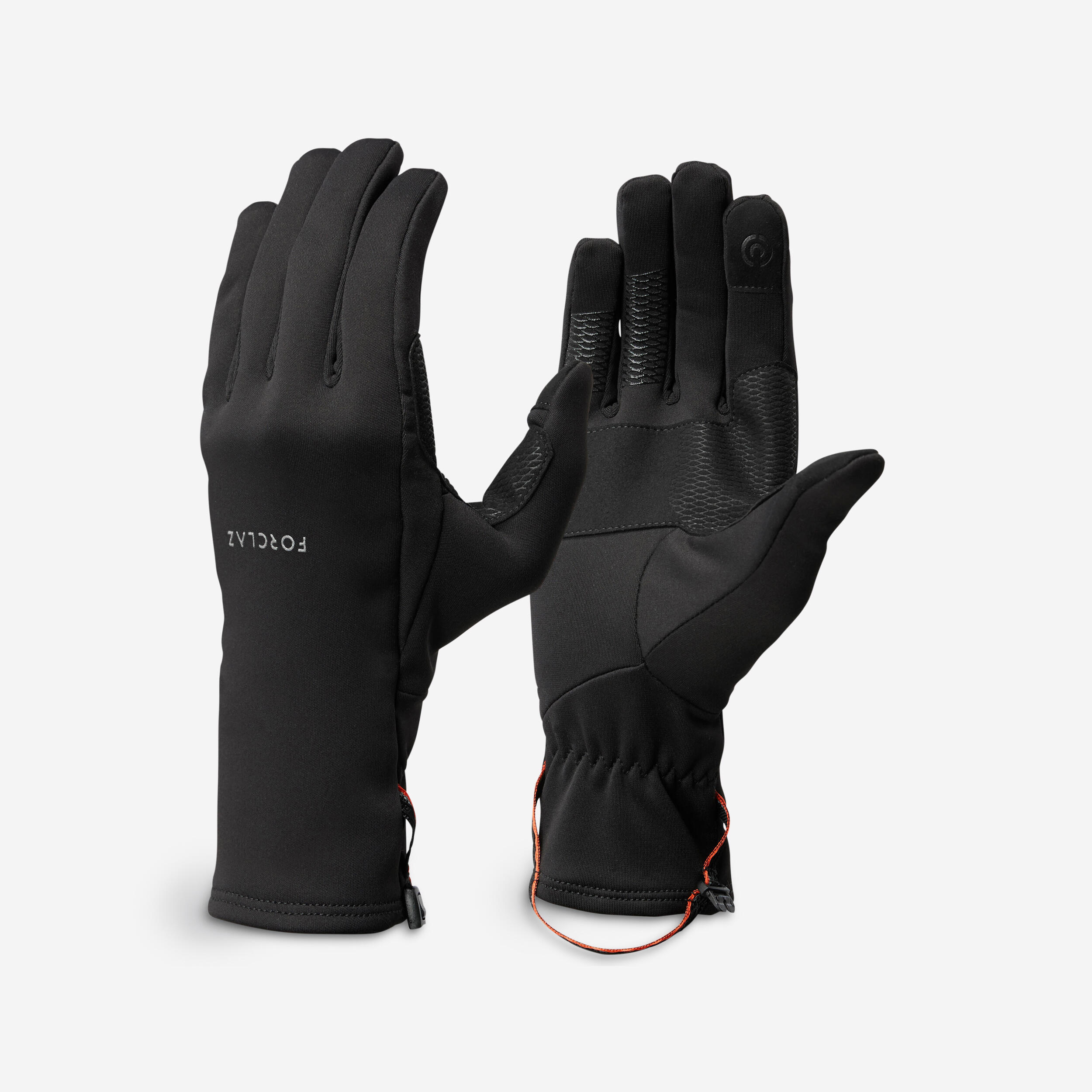 Guantes de trekking en montaña táctiles y stretch negros para adulto MT500 6/13