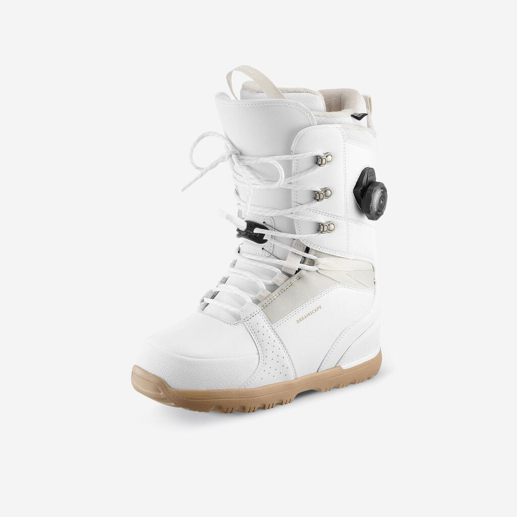 Women's hybrid snowboard boots, medium flex - Endzone white