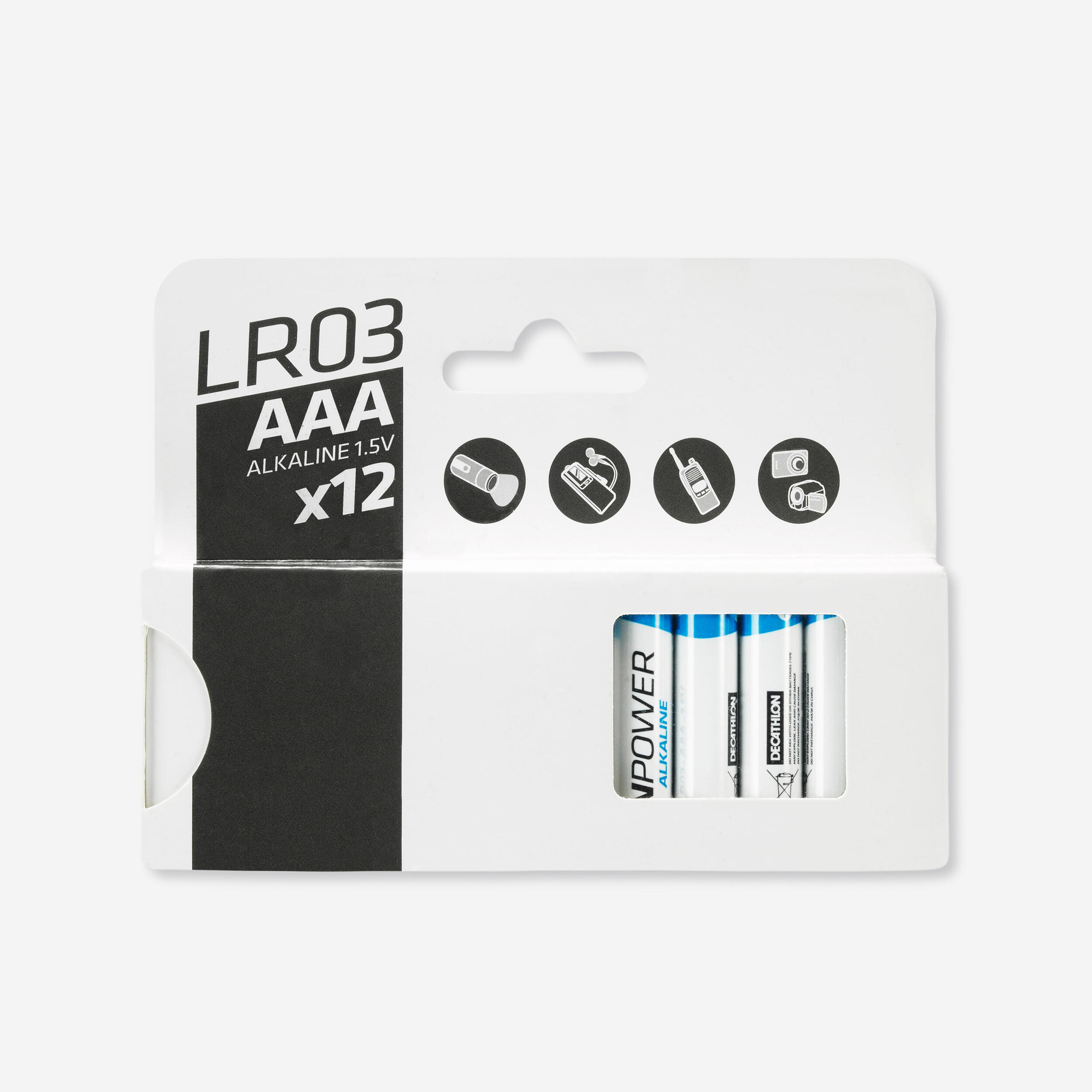 Decathlon | CONFEZIONE 12 BATTERIE ALCALINE LR03 -AAA |  Forclaz