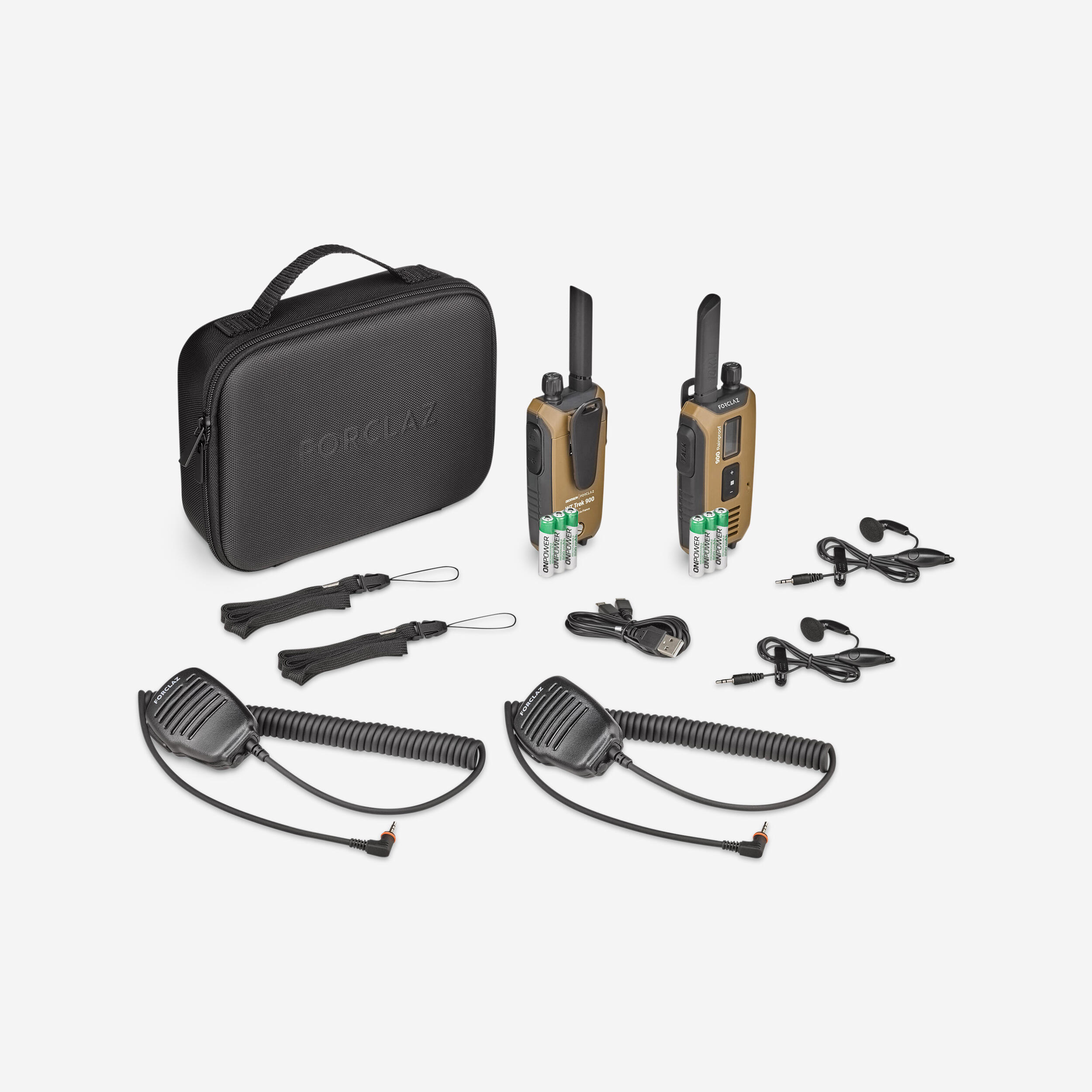 Walkie-talkie recarregável por usb wt900 wp - 10 km - em estojo (conjunto de 2)