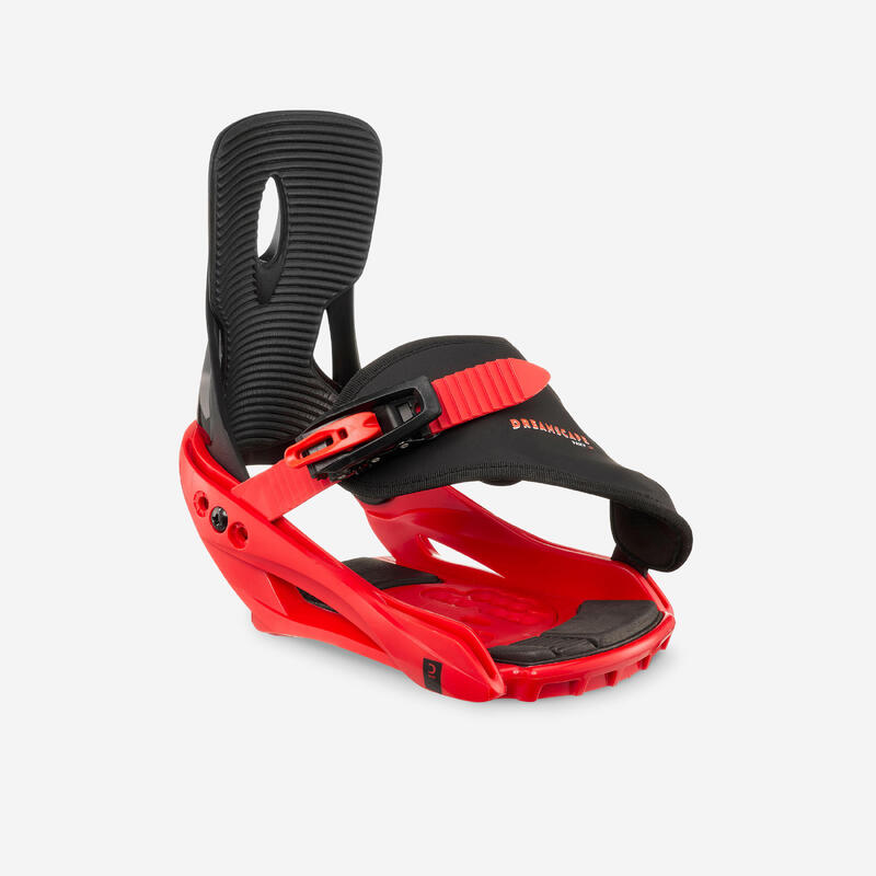 Snowboardbindung Kinder Schnellverschluss - Faky S schwarz/rot 