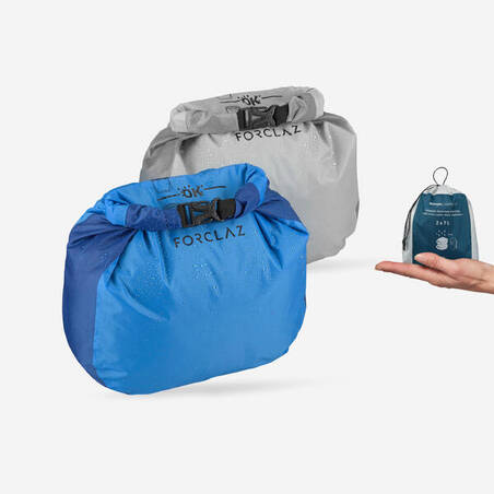 Set of 2 trekking storage covers with waterproof half-moon - 2x7L