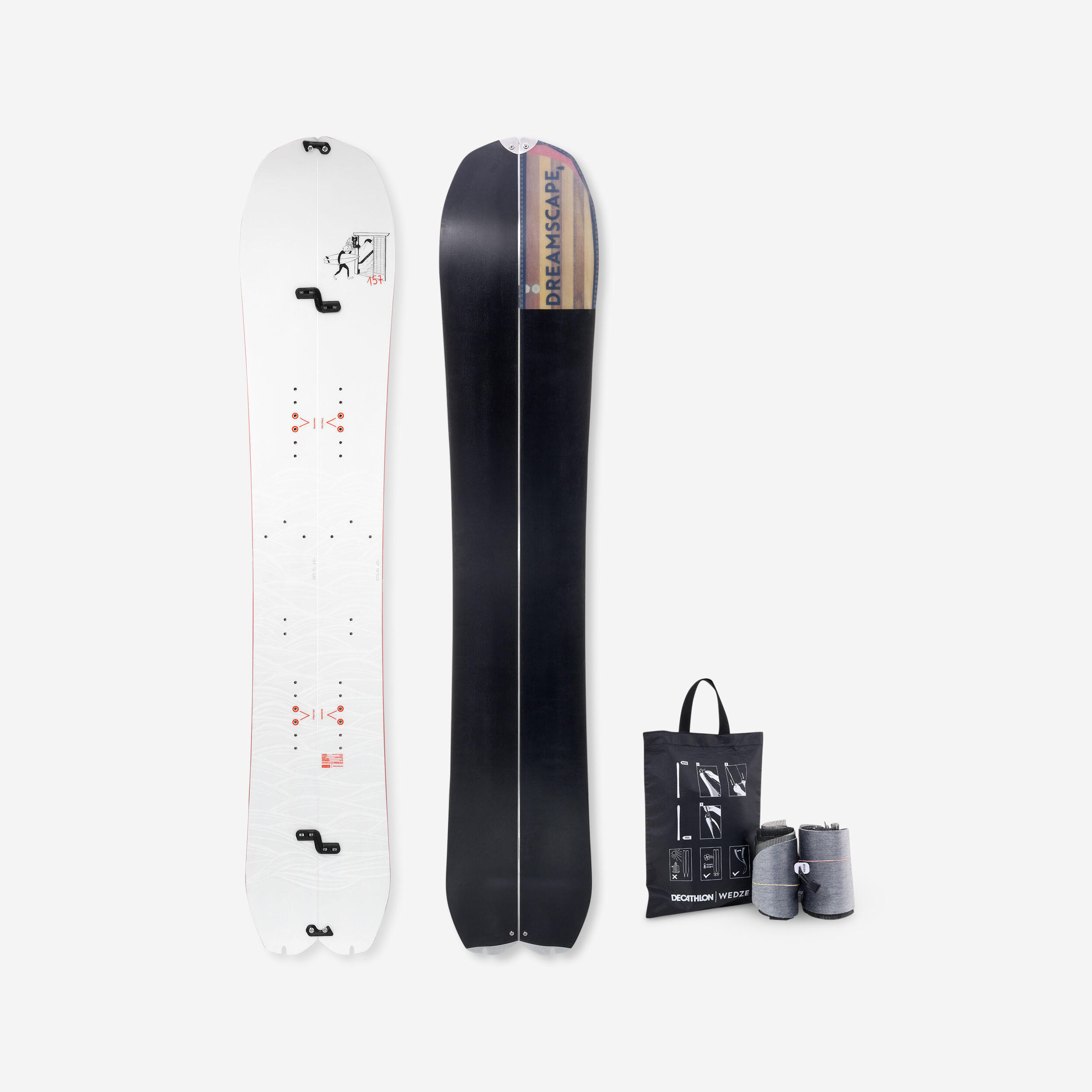 Splitboard pack: adult splitboard sold with made-to-measure skins 1/13