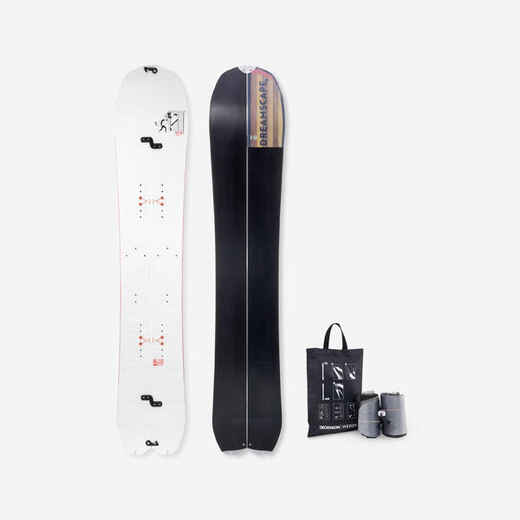 Splitboard pack: adult splitboard sold with made-to-measure skins