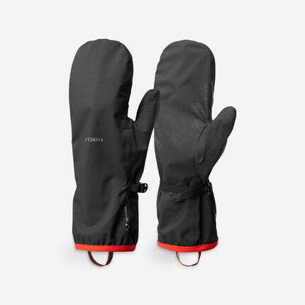 Sur-moufles de trekking montagne - mt500 imperméables noir - adulte