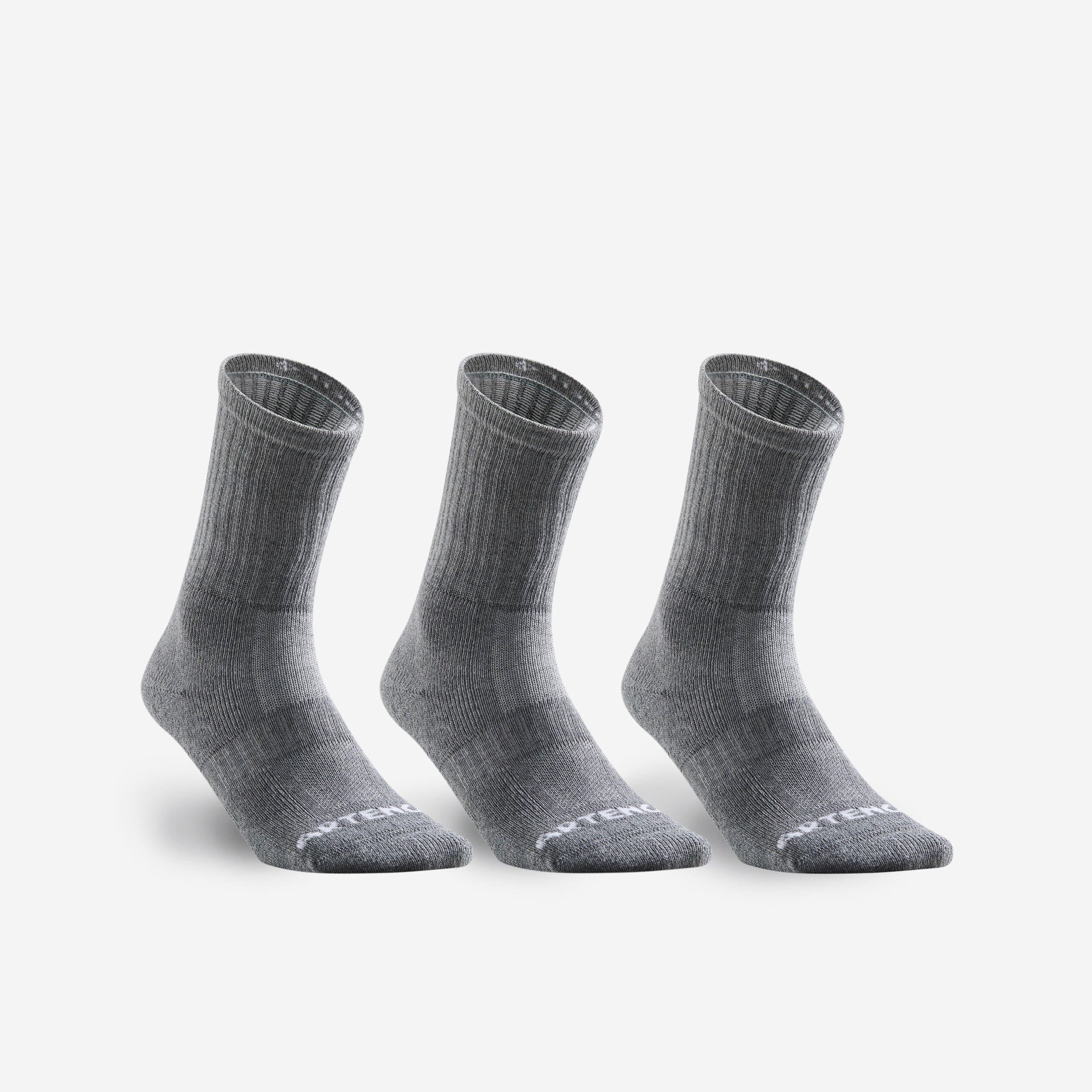 High Tennis Socks x3 - RS 500 Grey - Grey-blue - Artengo - Decathlon