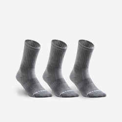 High Tennis Socks RS 500 Tri-Pack - Grey