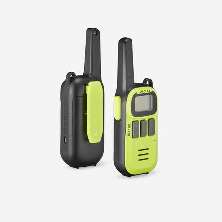 Set om två walkie-talkies, laddningsbara via USB - 5 km - WT100