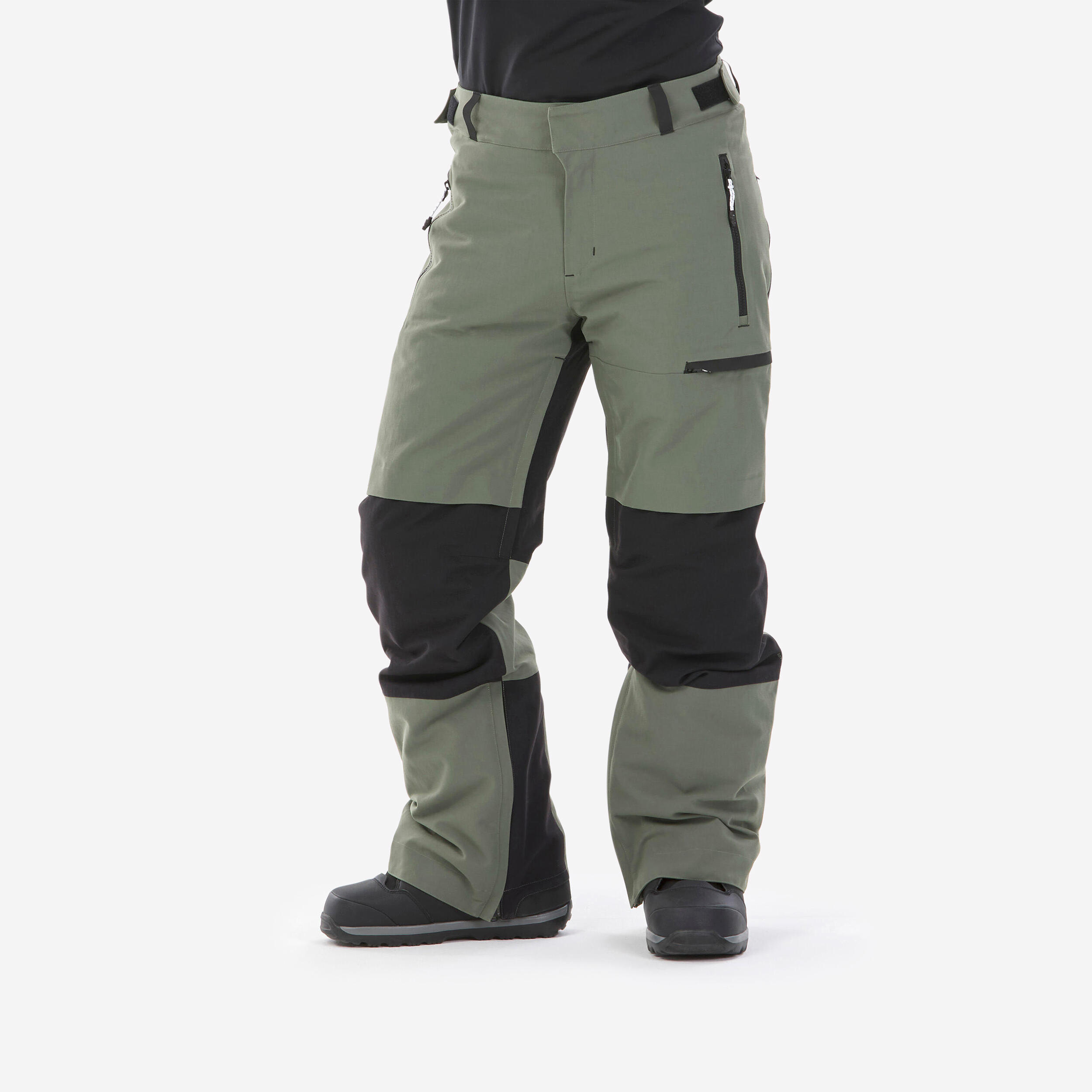 DREAMSCAPE Men's waterproof snowboard trousers - SNB 500 - Khaki