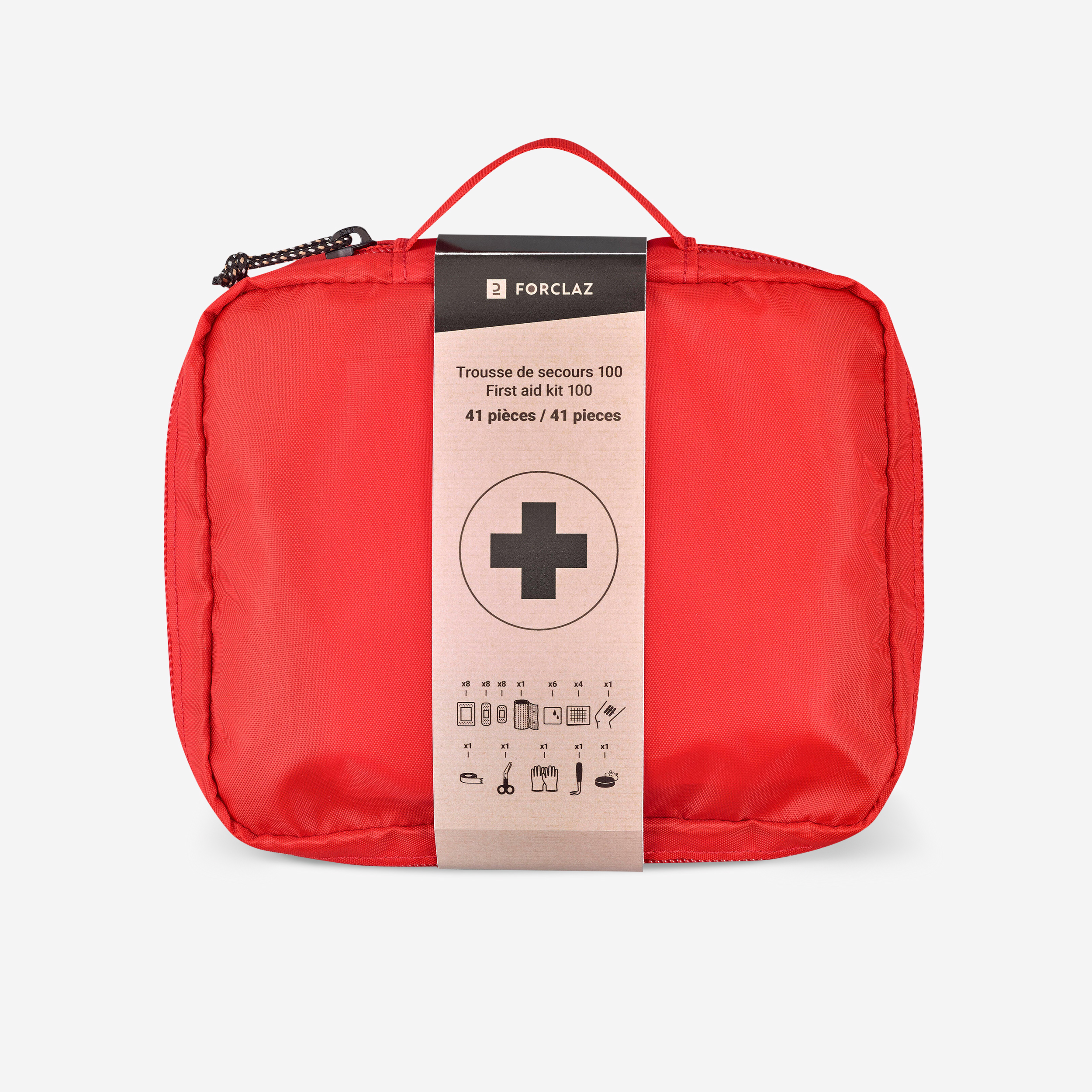 Trousse de 1er secours 100 - 41 pièces - Santé - FORCLAZ- Clubs - Entreprises - Collectivités - Associations