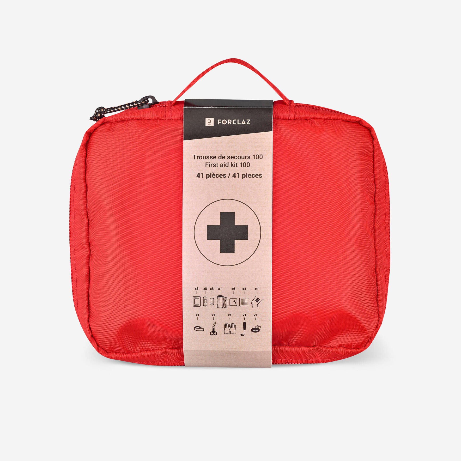 Trousse de 1er secours 100 - 41 pièces - Mobilité urbaine et outdoor - Camping et randonnée - FORCLAZ-Decathlon PRO - Clubs - Entreprises -
