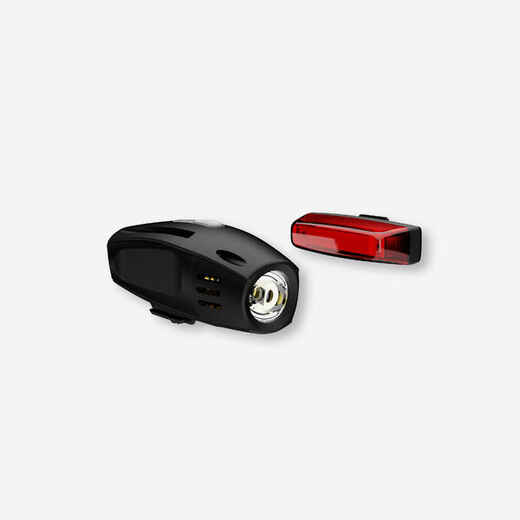 Fahrradbeleuchtung Set Front-/Rücklicht ST 920 LED USB 40 Lux schwarz