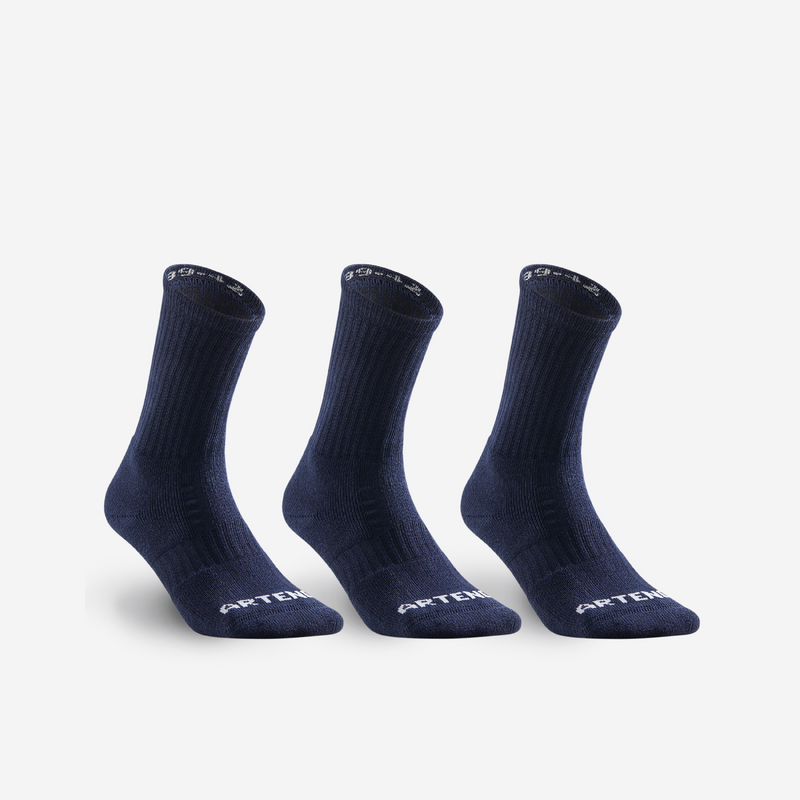 CHAUSSETTES DE TENNIS HAUTES ARTENGO RS 500 MARINE LOT DE 3 pour les clubs et collectivites Decathlon Pro