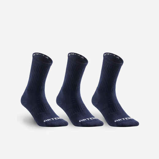 
      Mornarsko modre visoke nogavice RS500 za odrasle (3 pari)
  