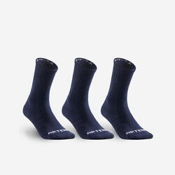 CHAUSSETTES DE TENNIS HAUTES ARTENGO RS 500 MARINE LOT DE 3