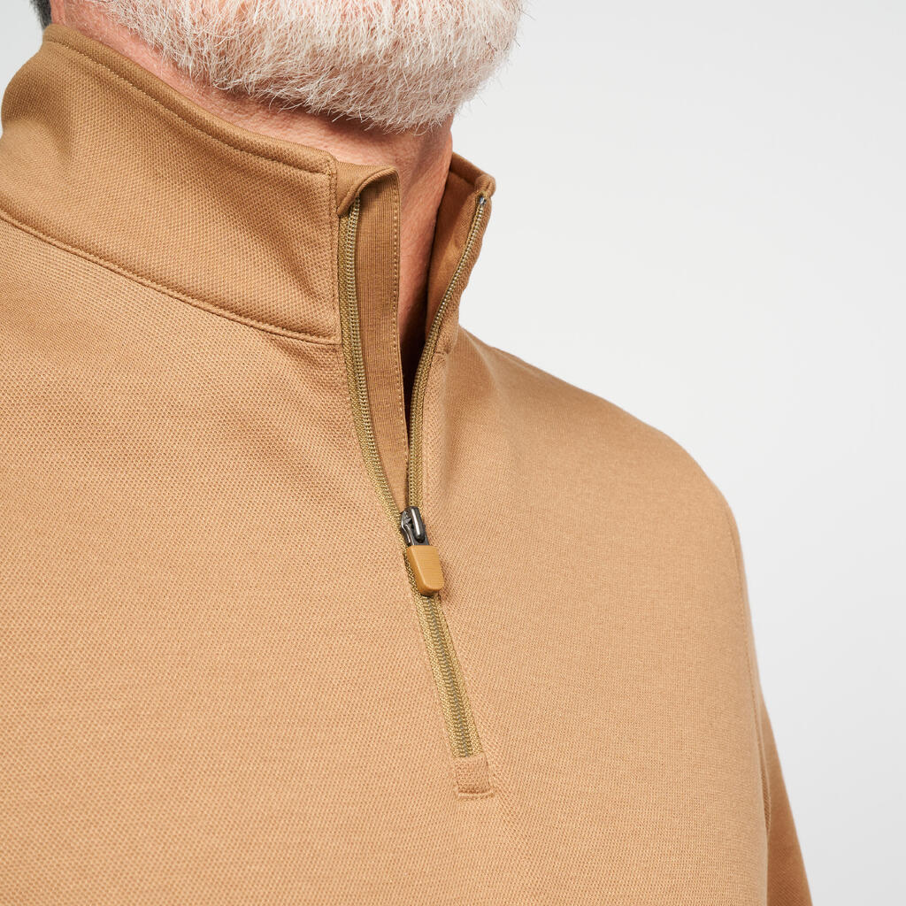 Men's Golf Sweatshirt - MW500 Beige