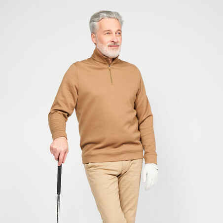 Rjav moški pulover za golf MW500 