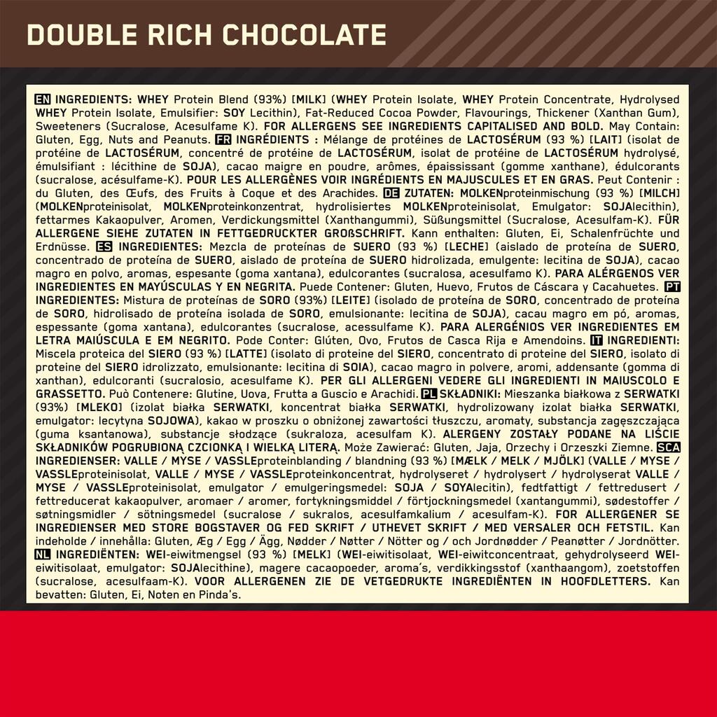 Πρωτεΐνη ορού γάλακτος Gold Standard 2,2 kg - Double Rich Chocolate