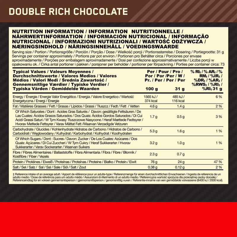 Proteinový nápoj Gold Standard Double Rich 2,2 kg čokoládový