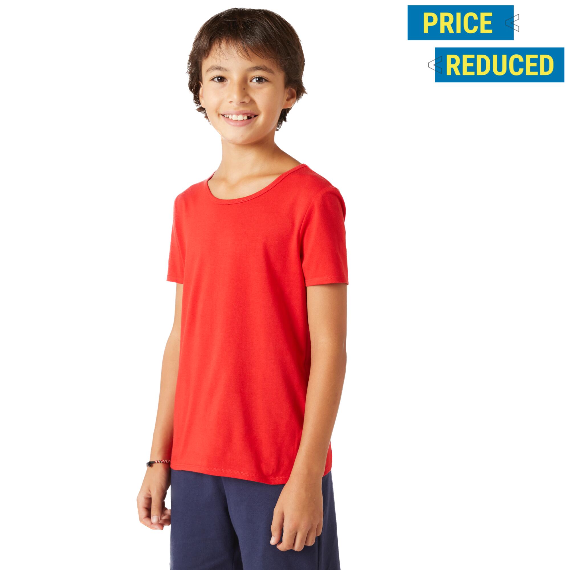 Boys Basic Cotton T-Shirt - Red-image-6