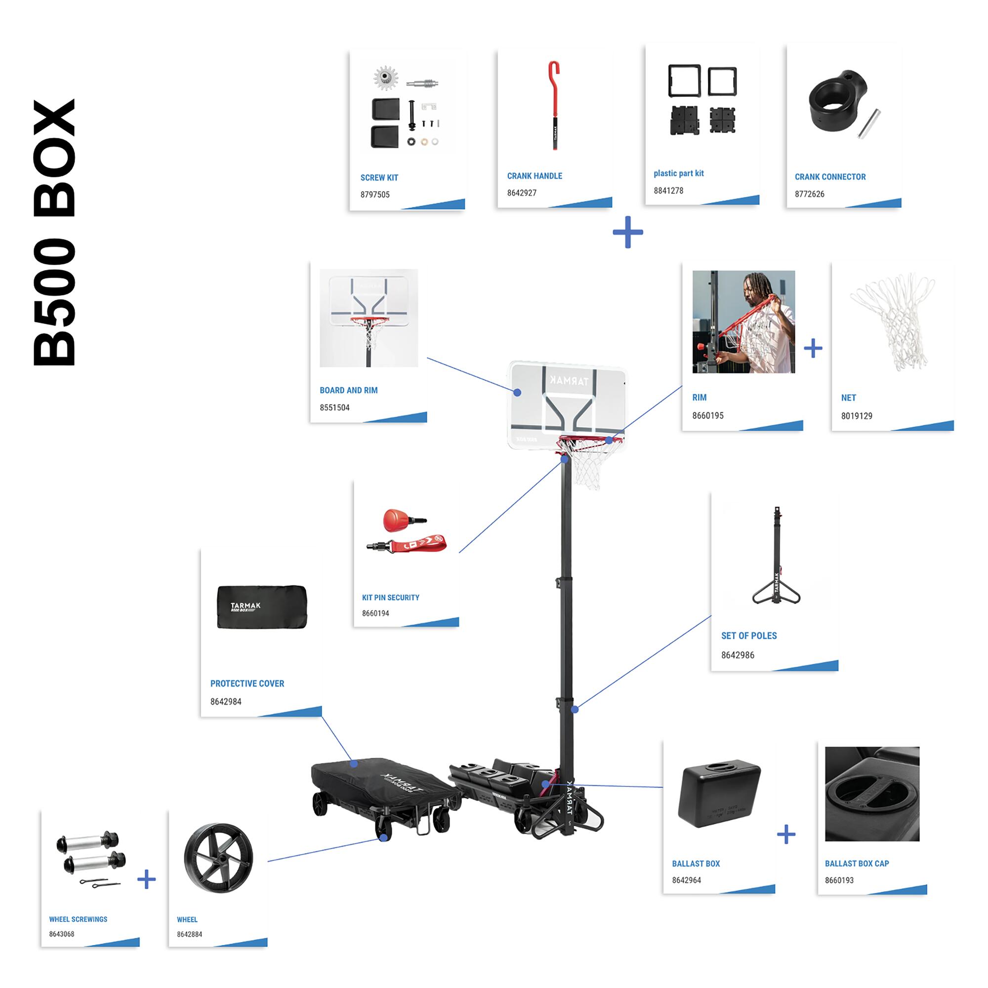 Basketball Basket Locking Pin Safety Kit B500 Box 2/6