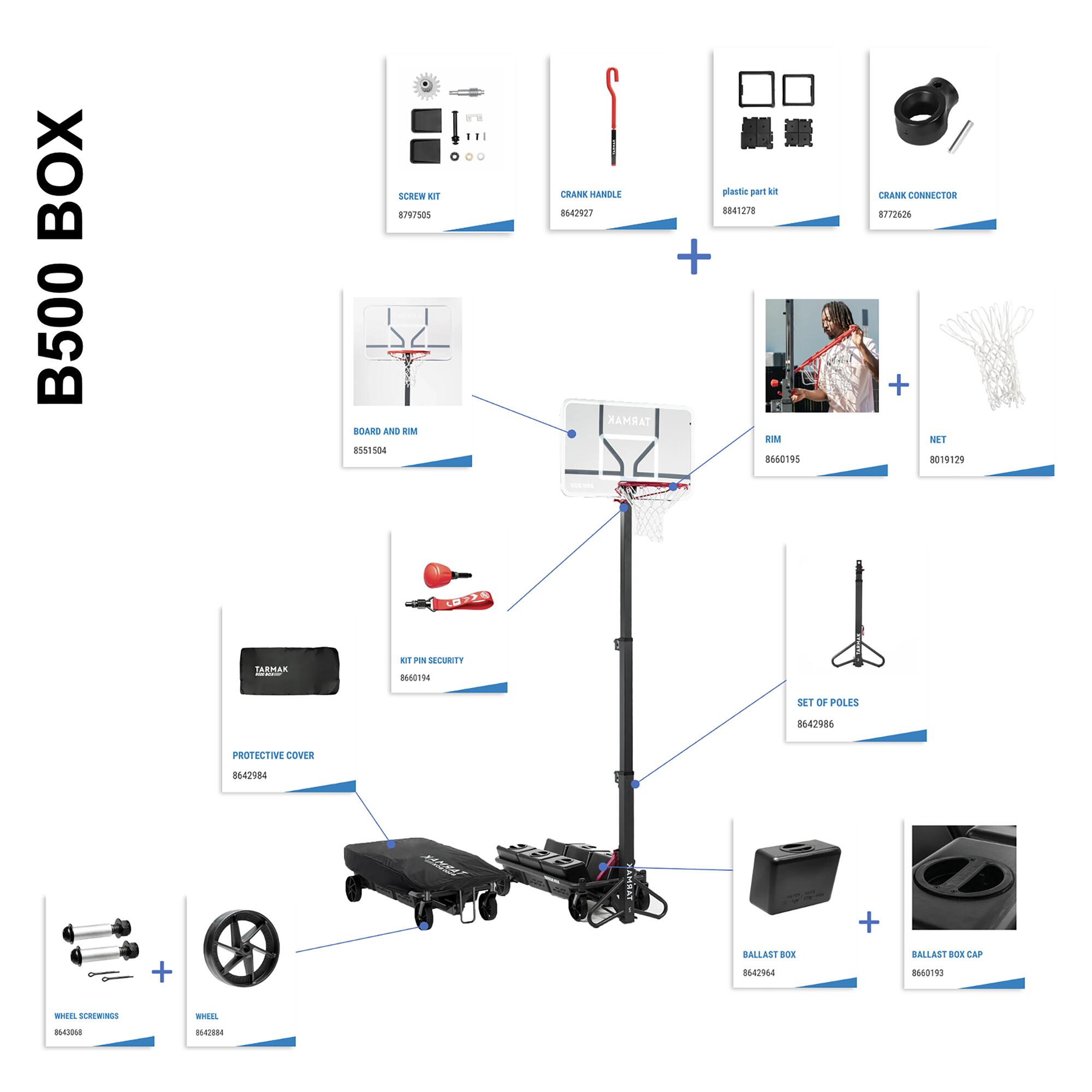 Plastic Guide Piece for the B500 Box Basketball Basket 2/5