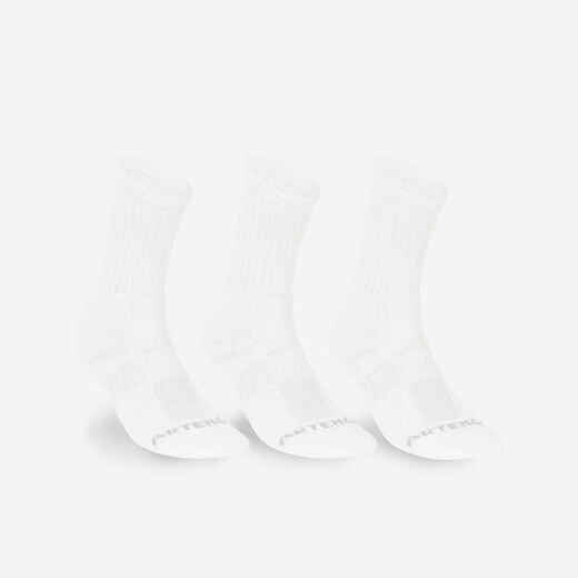 
      Čarape za tenis RS 500 visoke 3 para bijele 
  