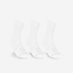 CHAUSSETTES DE TENNIS HAUTES ARTENGO RS 500 BLANC LOT DE 3