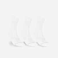 High Tennis Socks RS 500 Tri-Pack - White