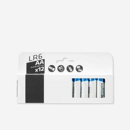 Batterier LR06-AA alkaliska 12-pack