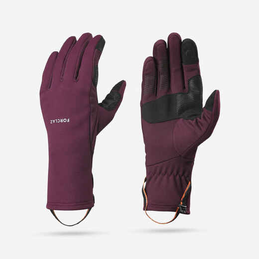 
      Strečové dotykové rukavice MT500 na horskú turistiku bordové
  