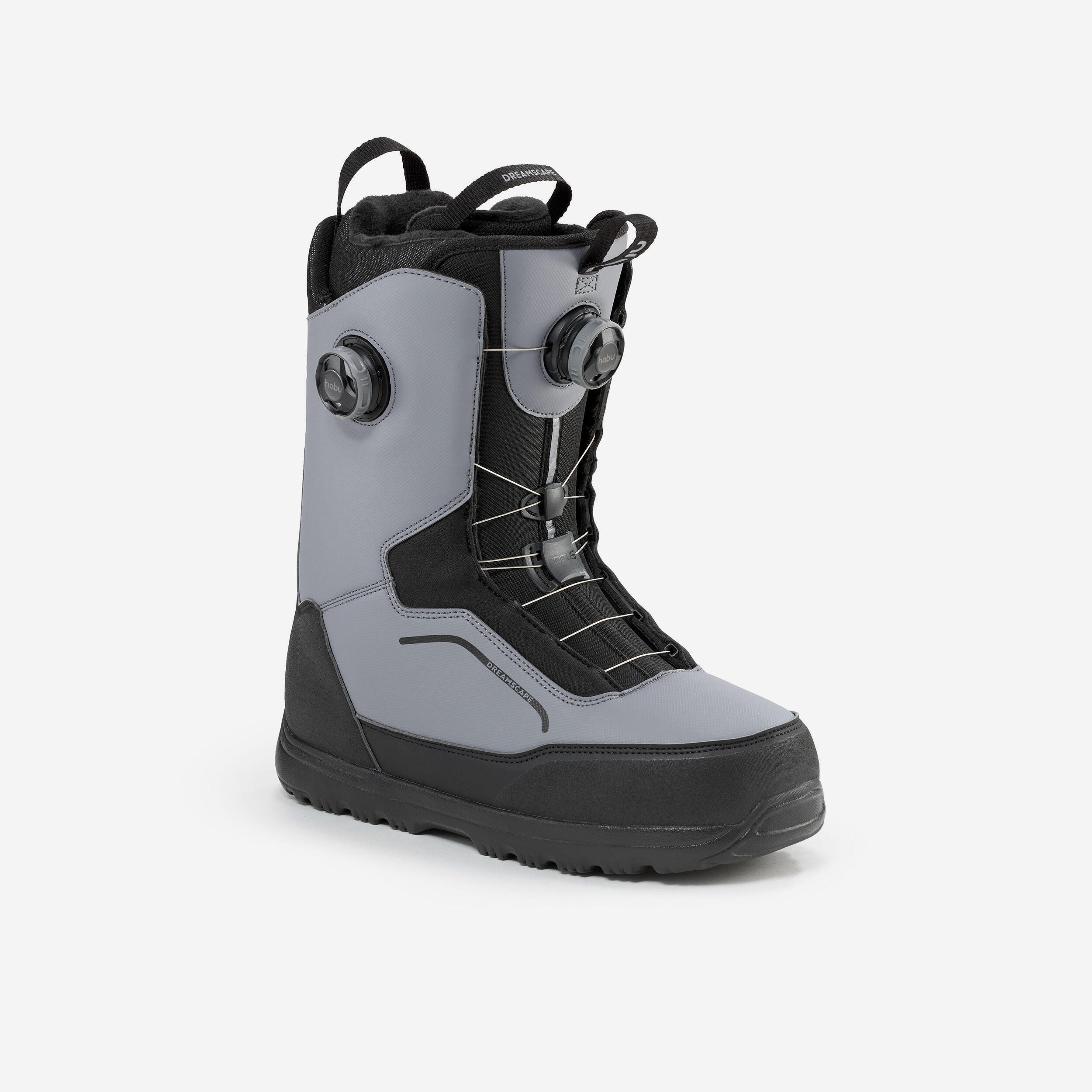 Boots Snowboard All Road 900 Habu®fitsystem Rotita Dubla, Flex Rigid Gri Barbati