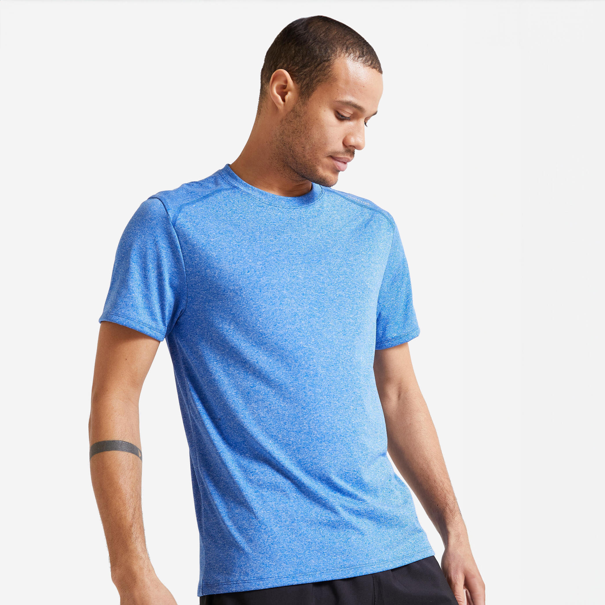 Men's T-Shirt For Gym Cotton Rich 100 - Blue