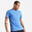 T-shirt uomo fitness essential 100 traspirante azzurro melange