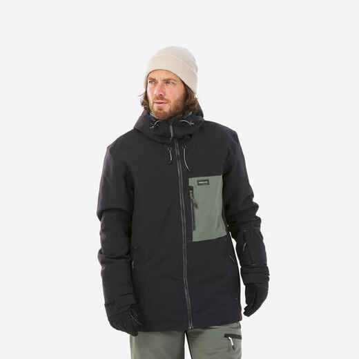 
      Men's snowboard jacket compatible with ZIPROTEC - SNB 500 - Black
  