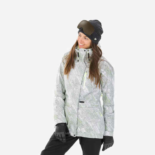 
      Dámska snowboardová bunda 100 biela
  