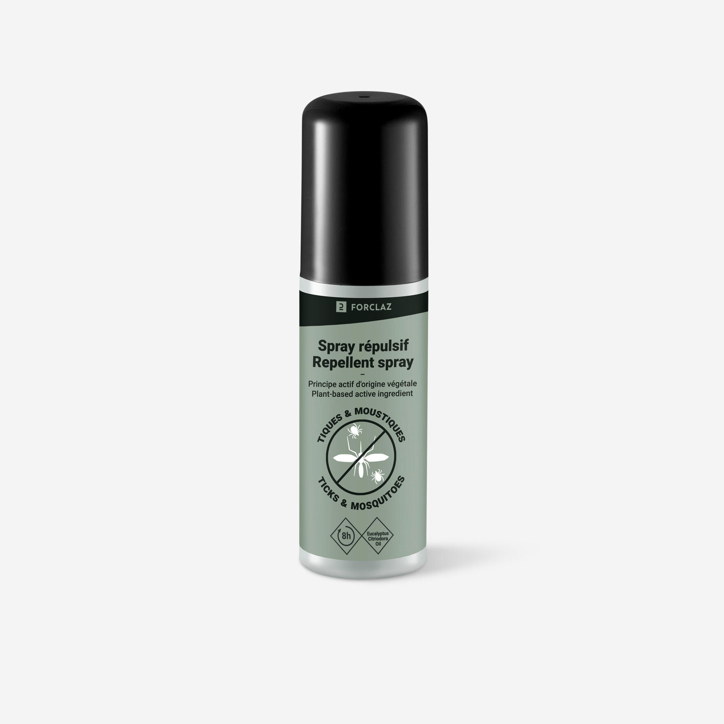 FORCLAZ Anti-mosquito and tick repellent spray Lemon eucalyptus essential oil 100 ml