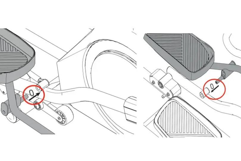 De crosstrainer maakt lawaai