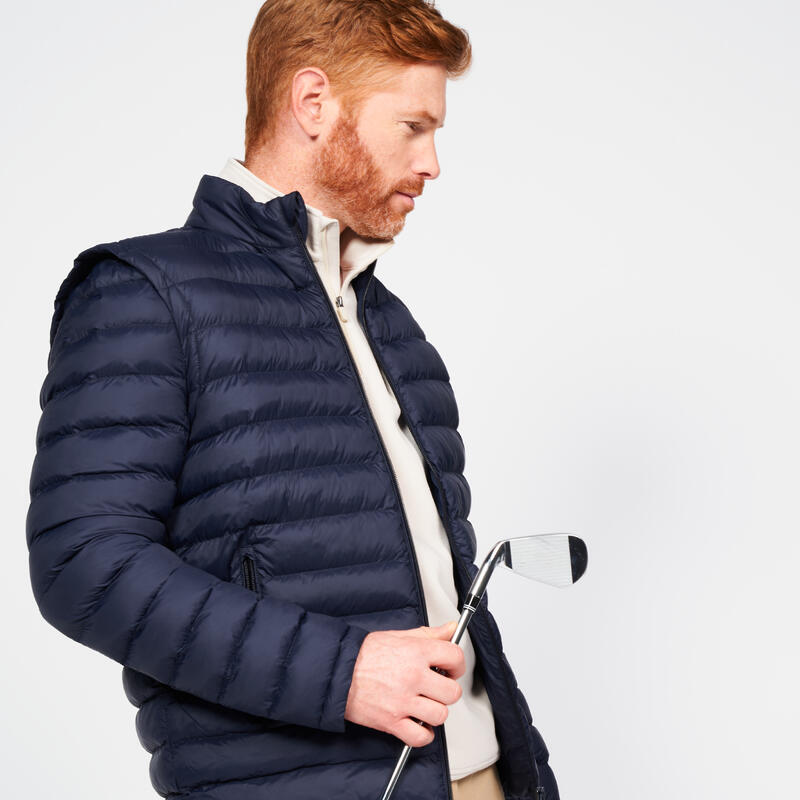 Men's long-sleeved golf down jacket - CW900 Heatflex navy blue