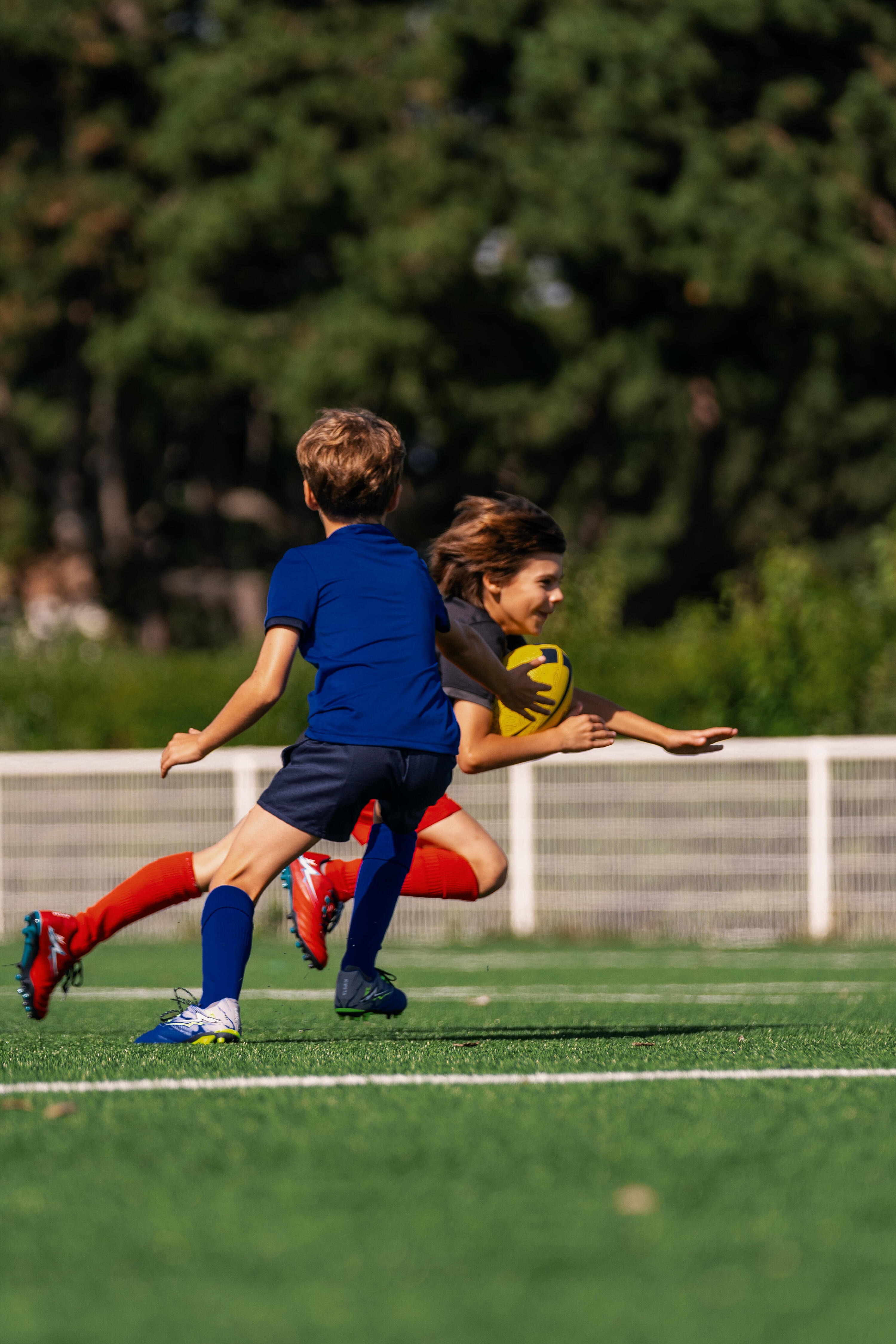 Maglia rugby bambino R 100 blu 5/8