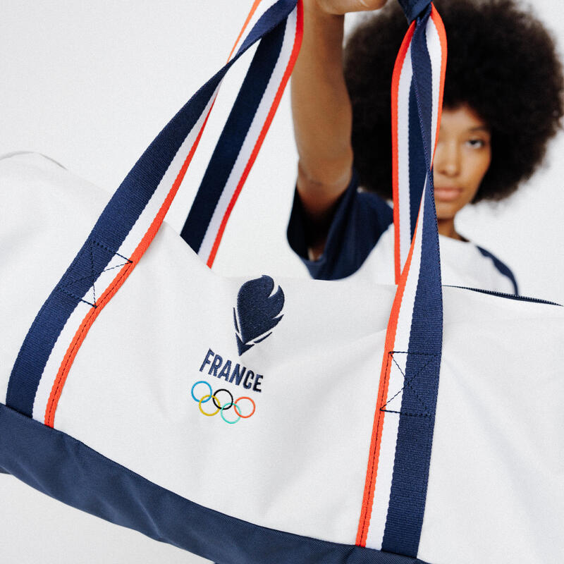 Sac de sport Duffel Equipe de France Olympique blanc