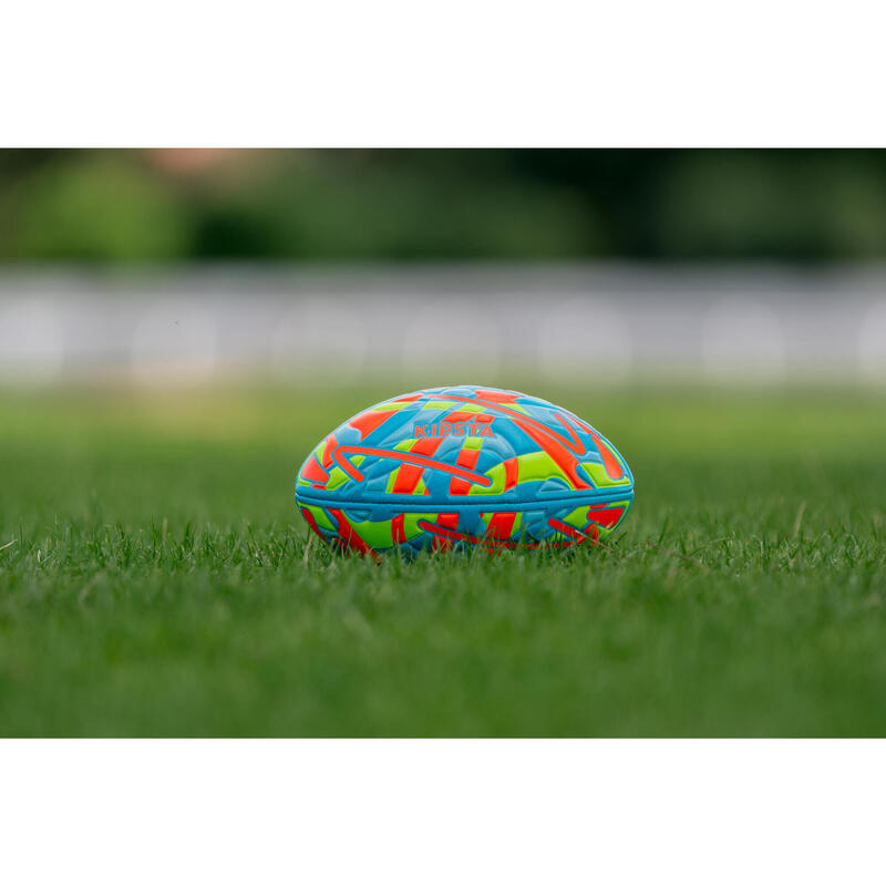 Minge de rugby mărimea 2 mini, Portocaliu Verde Galben