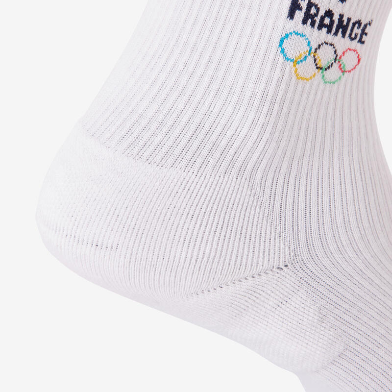 Chaussettes Equipe de France Olympique Adulte Mixte blanches