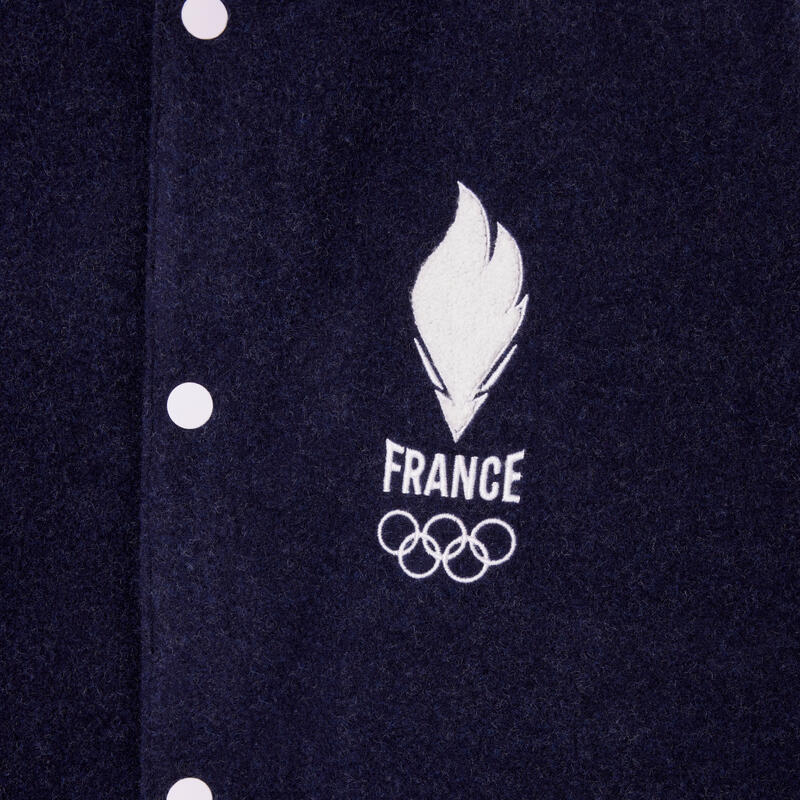 Veste varsity Equipe de France Olympique Adulte mixte - bleu