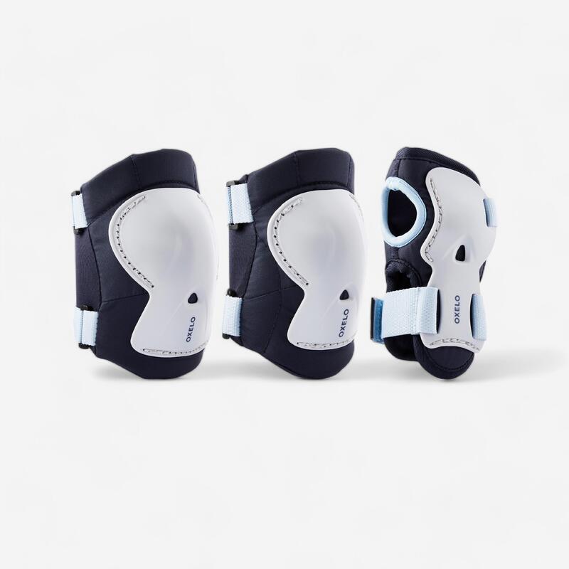 Set of 3x2 PLAY blue roller skate protectors for kids