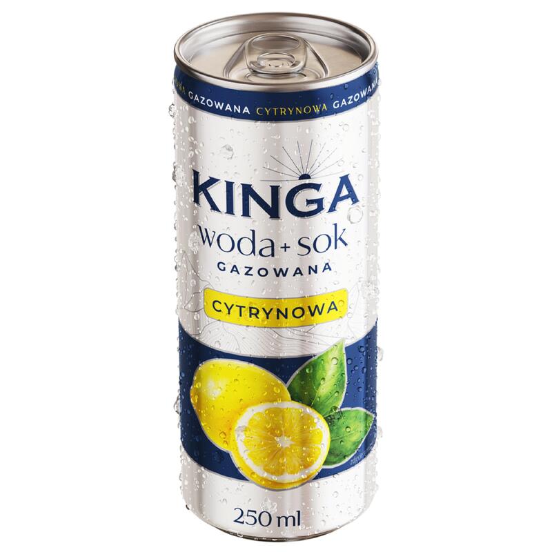 Woda + Sok o smaku cytrynowym Kinga 250ml